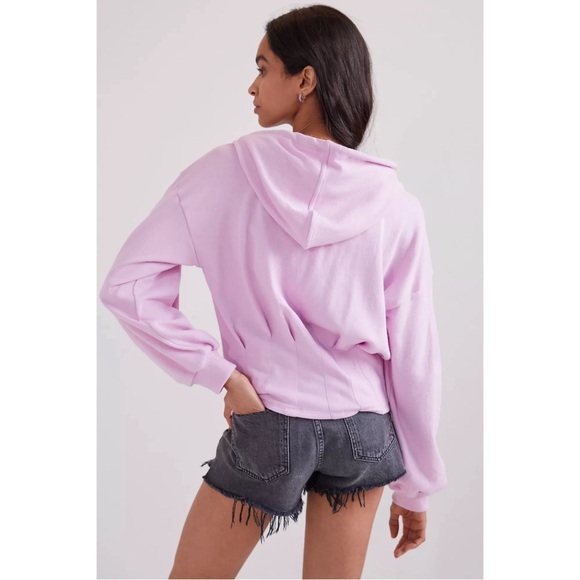 Anthropologie Maeve Cary Darted Zip-Up Hoodie NWT Size Large and Xtra Small - Picture 3 of 15